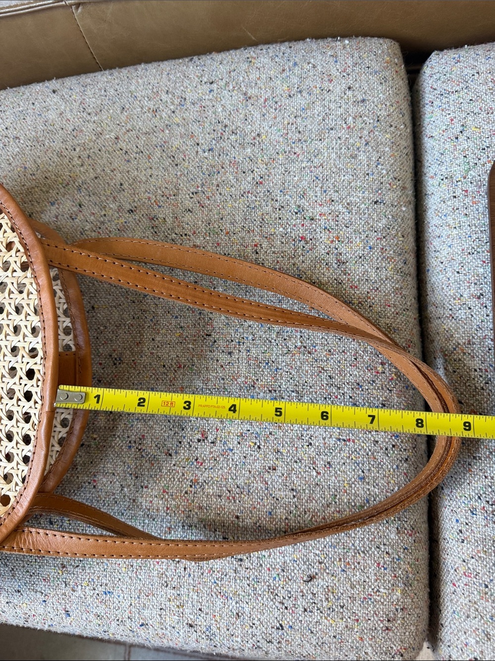 Round Leather Rattan Tote Bag from Bembien - Picture 9 of 11